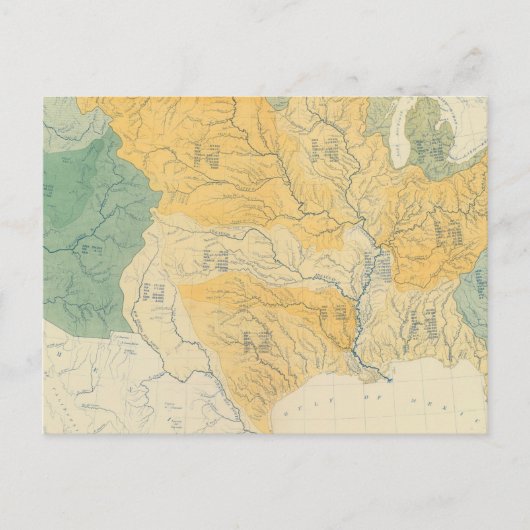 River Systems in de Verenigde Staten Briefkaart (Voorkant)
