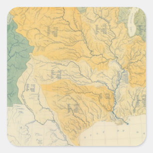 River Systems in de Verenigde Staten Vierkante Sticker