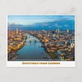 River Thames and Skyline Uitzicht of London Englan Briefkaart (Voorkant)