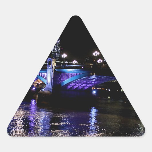 River Thames bij nacht, Londen Engeland Sticker (Voorkant)