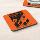 River Thames Regatta - retro stijl roeien Bier Onderzetter (Linkerzijde)