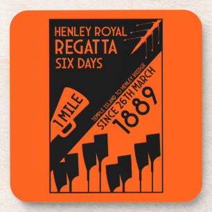 River Thames Regatta -  retro stijl roeien Bier Onderzetter