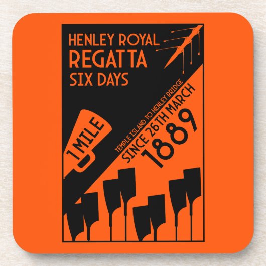 River Thames Regatta - retro stijl roeien Bier Onderzetter (Voorkant)