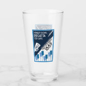 River Thames Regatta -  retro stijl roeien Glas (Achterkant)