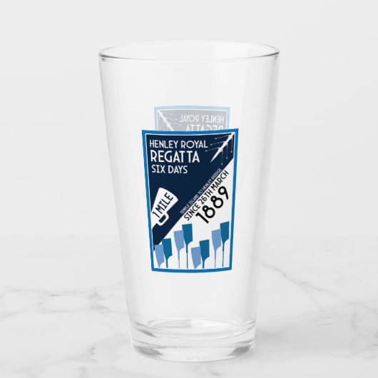 River Thames Regatta -  retro stijl roeien Glas (Voorkant)