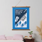 River Thames Regatta -  retro stijl roeien Hangend Wandkleed (Slaapkamer)