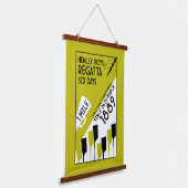 River Thames Regatta - retro stijl roeien Hangend Wandkleed (Gebogen)