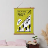 River Thames Regatta - retro stijl roeien Hangend Wandkleed (Slaapkamer)