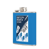 River Thames Regatta -  retro stijl roeien Heupfles (Links)