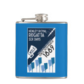 River Thames Regatta -  retro stijl roeien Heupfles (Voorkant)