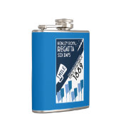 River Thames Regatta -  retro stijl roeien Heupfles (Rechts)