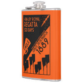 River Thames Regatta - retro stijl roeien Heupfles (Links)