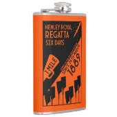 River Thames Regatta - retro stijl roeien Heupfles (Rechts)