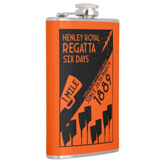 River Thames Regatta -  retro stijl roeien Heupfles (Rechts)