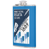 River Thames Regatta - retro stijl roeien Heupfles (Links)