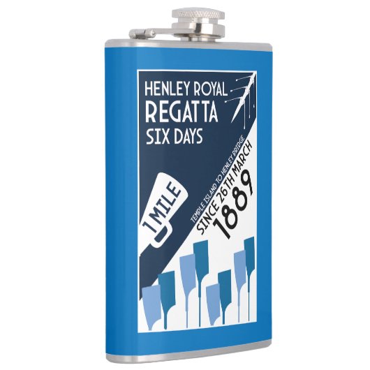 River Thames Regatta -  retro stijl roeien Heupfles (Rechts)