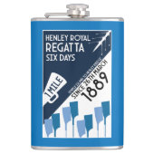River Thames Regatta -  retro stijl roeien Heupfles (Voorkant)