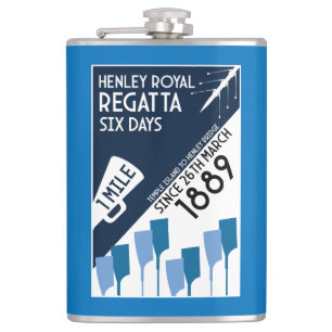 River Thames Regatta -  retro stijl roeien Heupfles