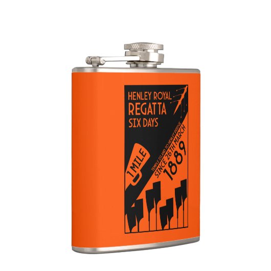 River Thames Regatta -  retro stijl roeien Heupfles (Rechts)