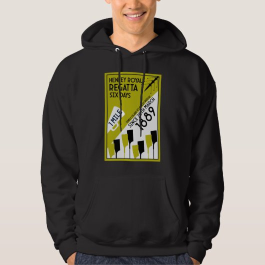 River Thames Regatta - retro stijl roeien Hoodie (Voorkant)