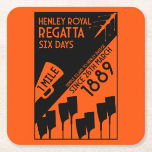 River Thames Regatta -  retro stijl roeien Kartonnen Onderzetters