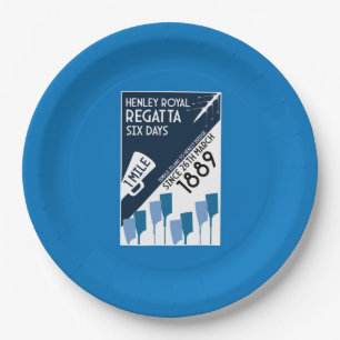 River Thames Regatta - retro stijl roeien Papieren Bordje