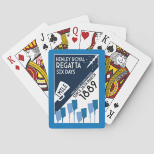 River Thames Regatta - retro stijl roeien Pokerkaarten