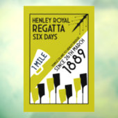 River Thames Regatta - retro stijl roeien Raamsticker (Vel 3)