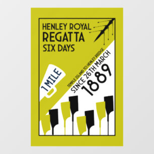 River Thames Regatta - retro stijl roeien Raamsticker