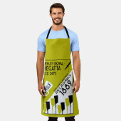 River Thames Regatta -  retro stijl roeien Schort (Gedragen)