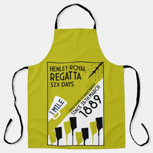 River Thames Regatta -  retro stijl roeien Schort (Voorkant)