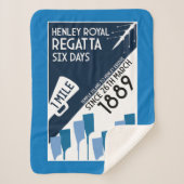 River Thames Regatta -  retro stijl roeien Sherpa Deken (Voorkant)