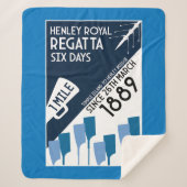 River Thames Regatta -  retro stijl roeien Sherpa Deken (Voorkant)