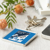 River Thames Regatta -  retro stijl roeien Sleutelhanger (Zijkant)