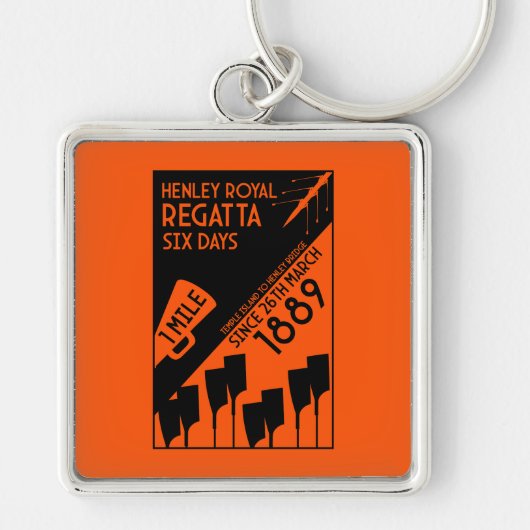 River Thames Regatta - retro stijl roeien Sleutelhanger (Voorkant)