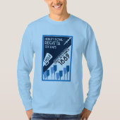 River Thames Regatta - retro stijl roeien T-shirt (Voorkant)