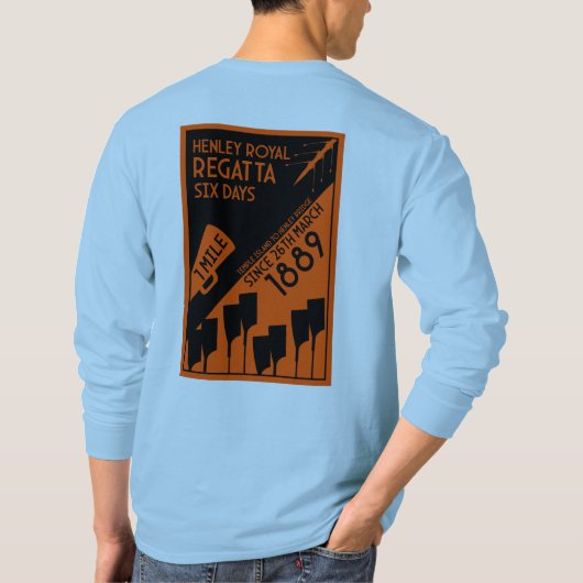 River Thames Regatta -  retro stijl roeien T-shirt (Achterkant)