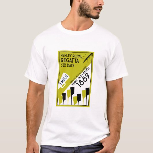 River Thames Regatta - retro stijl roeien T-shirt (Voorkant)