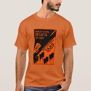 River Thames Regatta - retro stijl roeien T-shirt