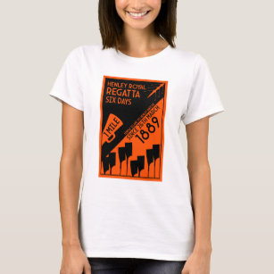 River Thames Regatta -  retro stijl roeien T-shirt