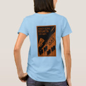 River Thames Regatta - retro stijl roeien T-shirt (Achterkant)