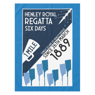 River Thames Regatta -  retro stijl roeien Tafelkleed