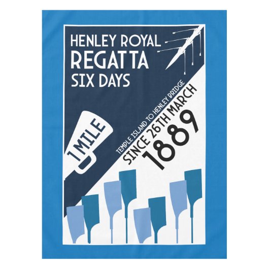 River Thames Regatta -  retro stijl roeien Tafelkleed (Voorkant)
