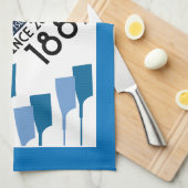 River Thames Regatta -  retro stijl roeien Theedoek (Quarter Fold)