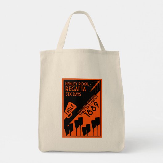 River Thames Regatta - retro stijl roeien Tote Bag (Achterkant)