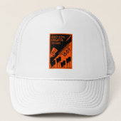 River Thames Regatta -  retro stijl roeien Trucker Pet (Voorkant)