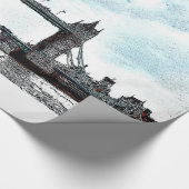 River Thames & Tower Bridge, Londen, Engeland Cadeaupapier (Hoek)