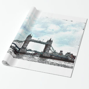 River Thames & Tower Bridge, Londen, Engeland Cadeaupapier