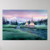 RIVER TIPI CAMP by SHARON SHARPE Poster (Voorkant)