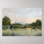  River Uitzicht Landschap Impressionistische Kunst Poster (Voorkant)